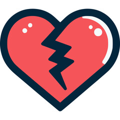 Broken Heart Icon Vector