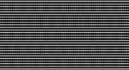 Fototapeta premium Black and white scanline halftone pattern background. Vector glitch texture of old TV screen with horizontal lines. Distorted electronic signal overlay for retro video effect and Y2K design.