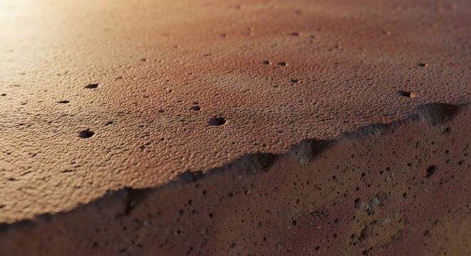 Textured and Weathered Eroded Surface, Showing the Effects of Time and Nature on a Rough Material