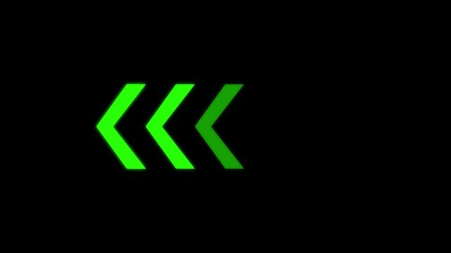 black and white arrow,Animated Left-directional white arrow for the overlay. next button concept animation.Left-directional arrow loop animation .arrow