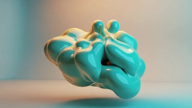 Abstract future synthetic material specimen with subtle internal deformation and soft translucent surfaces, designed for premium design, innovation and technology background visuals.
