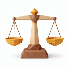Balance and Justice: A symmetrical scale of justice, symbolic of fairness and impartiality, stands poised, reflecting the critical balance in law and order.