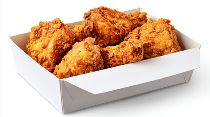 white paper box of fried chicken