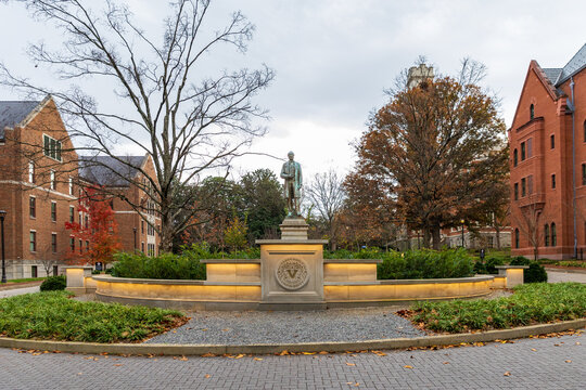 Cornelius Vanderbilt statue statue stands on the campus of Vanderbilt University in Nashville, Tennessee, United States.