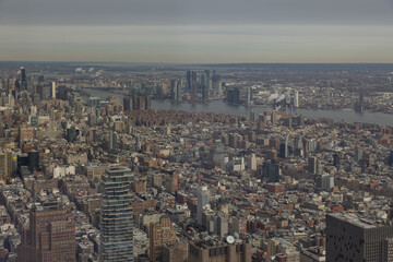 Obraz premium Aerial view of New York City skyline.