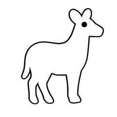 Minimalist animal line art icon 