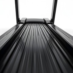 AI Generative. Abstract low angle view of a treadmill belt with motion blur. 2
