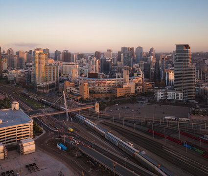 San Diego California with Petco Park Baseball Stadium
