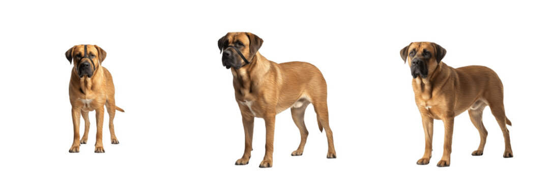 Danish Broholmer isolated on white background, Broholmer Dog, デンマーク・ブロホルマー, Danish Broholmer Breed Dog, Broholmer Guardian Dog, Broholmer Working Dog, Broholmer Mastiff
