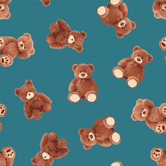 Allover Cute Teddy Bears Seamless Pattern February 2nd 2026