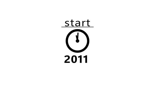 Time management clock concept. 2011 clock icon animation. 