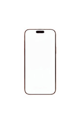Sleek minimalist smartphone with blank screen and clipping path for digital advertising.