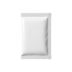 Blank aluminum foil packet isolated on transparent background