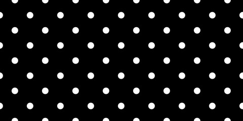 Bold white polka dot pattern on a black background. Edgy aesthetic dots texture for alternative fashion, modern home decor, and creative graphic design.