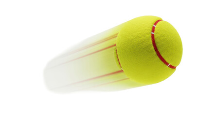 Tennis Ball Dynamic Angle with Motion Effect Isolated