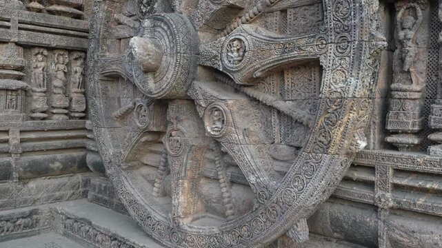 Konark Sun Temple Stone Wheel Odisha India 4K Video | UNESCO World Heritage Ancient Architecture