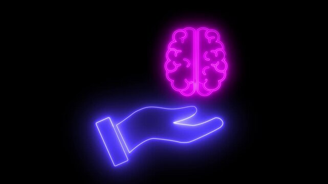 Neon light effect animation of a mail envelope icon with a money sign