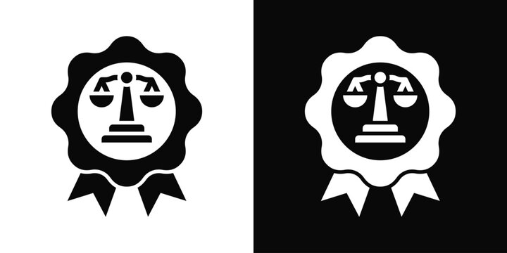 Ethics Icon White And Black Background Style