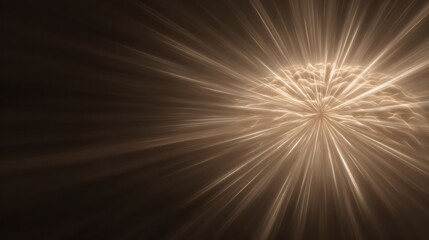 Obraz premium Light Burst Effect Representing Brain Power and Creativity With Dark Background Creating a Contrast and Depth of Field in Visual Design