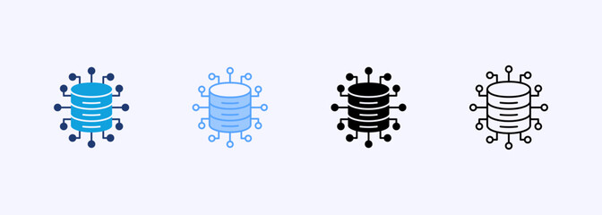 Big Data Icon Set Multiple Style Collection