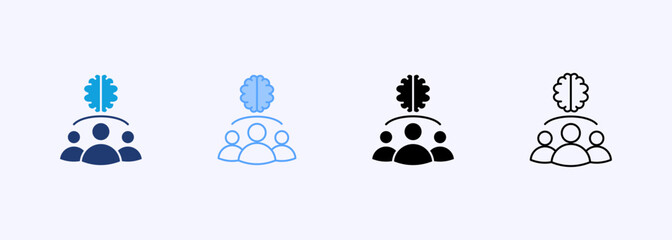 Swarm Intelligence Icon Set Multiple Style Collection