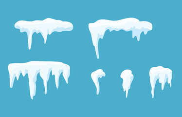 Flat illustration of snow cap pack