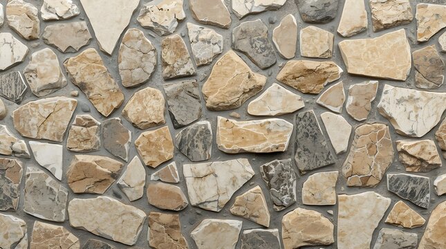 Irregular stone tile mosaic patterns are artistic designs created from a variety of stone tiles arranged in non-uniform shapes and sizes. These patterns often evoke a natural and organic feel, allowin