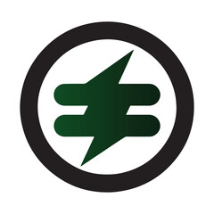 Fototapeta premium green energy vector silhouette outline logo design concept illustration