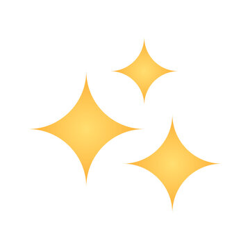 three luminous gold sparkles