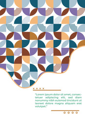 Fototapeta premium A poster with a colorful design and a quote underneath it. The quote reads 