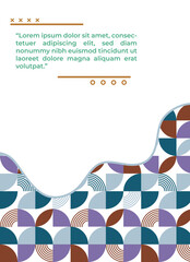 Fototapeta premium A postcard with a blue and purple design. A postcard with a blue and purple design. The postcard has a quote on it that says 