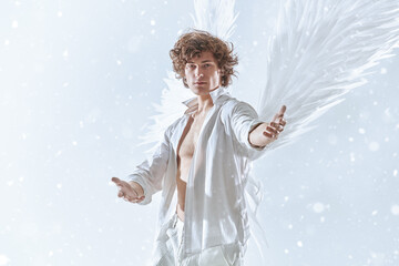 Naklejka premium Heavenly Winged Archangel