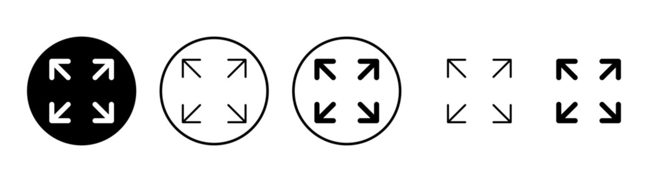 Fullscreen Icon vector. Expand to full screen sign and symbol. Arrows symbol