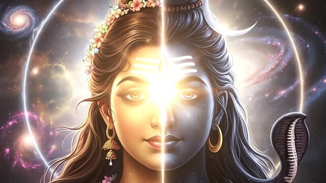 Hindu Goddess Shiva Shakti Divine Union Cosmic Energy.