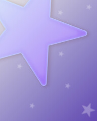 Obraz premium Soft Blue Gradient Background with Glowing Star Shape and Minimal Abstract Elements