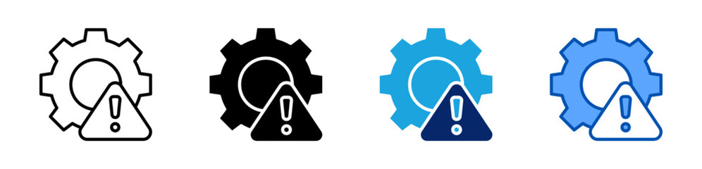 risk management icon set multiple style collection