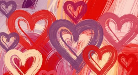 abstract background with hearts
