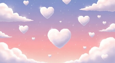 heart shaped clouds