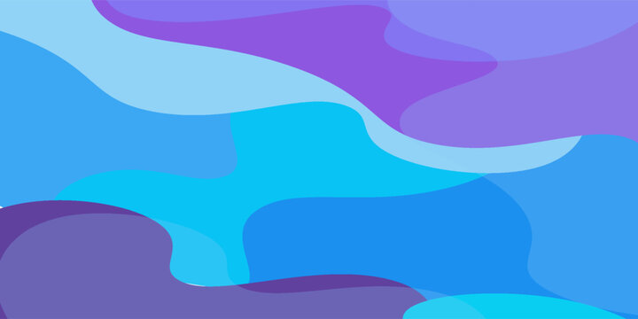 Purple violet and blue vector abstract creative background in minimal and simple trendy style with wave and iquid shape. Vector creative design.