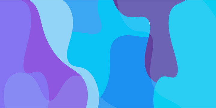 Purple violet and blue vector abstract creative background in minimal and simple trendy style with wave and iquid shape. vector Eps 10