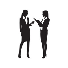 business women silhouettes