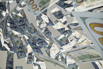US Dollar Currency Exchange and Circulation Concept 3D Rendering Background