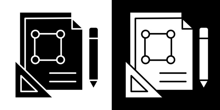 Prototype Icon Set White Glyph Style Collection
