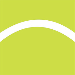 Abstract white curve on lime green background simple design vector