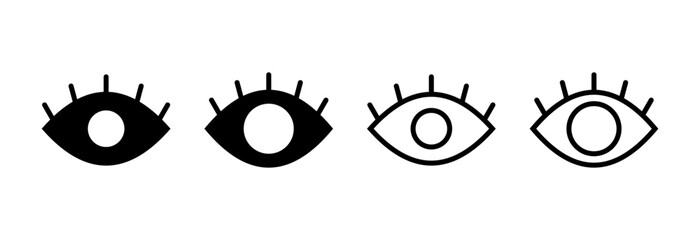 Obraz premium Eye icon vector illustration. Eye sign and symbol. Look and Vision icon.