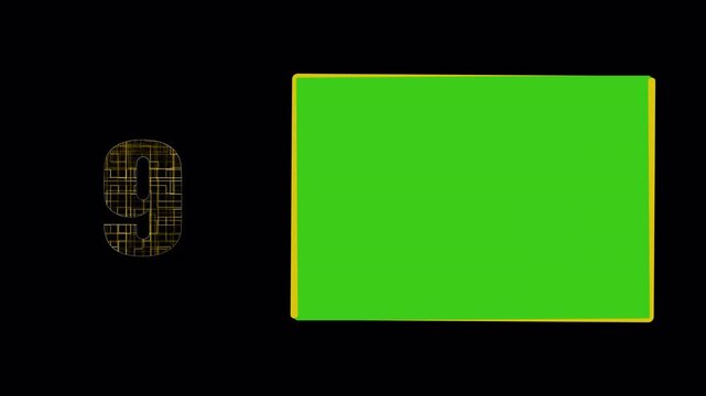 Top 10 countdown animation, vertical numbers reveal, rectangular background for ranking list and video opener, top 10 news.