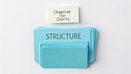Organize for Clarity: Visual Representation of Structure with Colorful Index Cards and Clear Text for Effective Learning