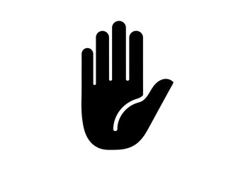 Obraz premium hand palm vector silhouette