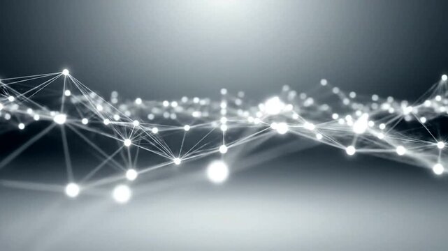 Network Connection Lines and Nodes Abstract Technology.