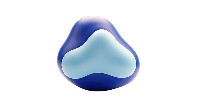 Abstract Blue Blob Shape